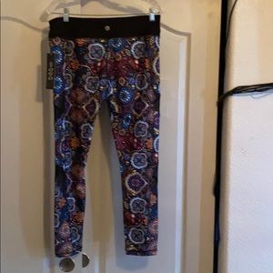 NWT stretch pants yoga pants brightly colored